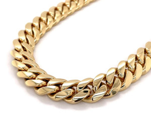 18k Solid Real Gold Plated Figaro Chain Necklace Hiphop Style Zinc Alloy Jewelry Gift For Men's Fashion - Product Image 1