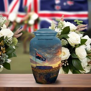 Nueva bandera australiana, urnas de cremación y fabricante de recuerdos, cenizas conmemorativas, venta al por mayor, precio bajo, suministros funerarios, tarros para cenizas de entierro - Product Image 5