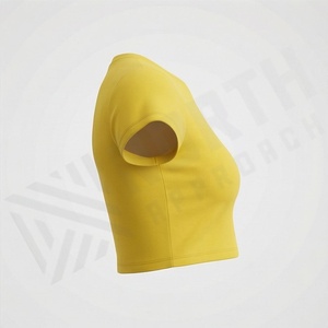 Camisetas Cortas de Diseño Personalizado para Mujer, Transpirables, de Manga Corta, con Decoración de Logotipo, Ropa Deportiva Informal de Primera Calidad para Mujer - Product Image 3