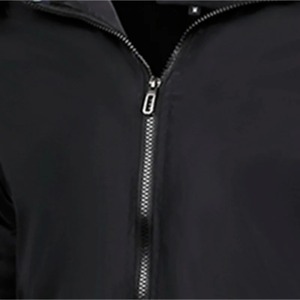 OEM Custom Brand Canvas Windbreaker <b>Jacket</b> Winter Zip-Up Hooded Casual Side Seam Pockets <b>Thin</b> 100% Polyester <b>Waterproof</b> - Product Image 3