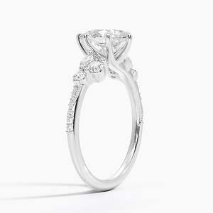 Anillo BOJ 0152 con Corte de Pera, Plata 925, Engaste de Puntas para Alivio de Migrañas, Anillo Solitario con Diamante de 2ct, Color D, VVS1, Moissanita Certificada por GRA - Product Image 2