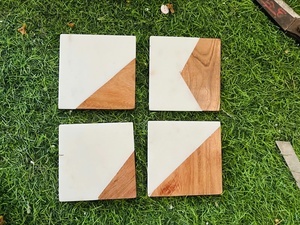 Sous-verre rond moderne en céramique avec bord doré, résistant à la chaleur, pour la décoration de la maison, de la table basse, style unique et attrayant - Product Image 6