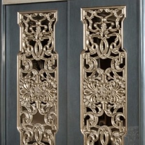 Luxury Victoria Classic Mahogany <b>Wardrobe</b> Hand Carved Gold Accent Elegant Wooden Closet Premium Bedroom Furniture Customized - Product Image 3