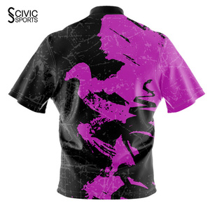 <b>Bowling</b> Breathable Moisture-Wicking Unisex High Quality Custom Logo Team <b>Bowling</b> Jersey Short - Product Image 6