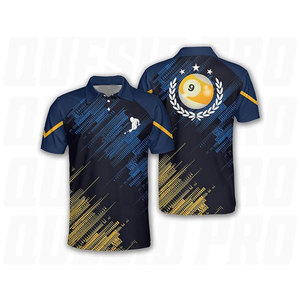 Ropa para Jugadores y Torneos, Camiseta de Billar Personalizada, Polo Deportivo Transpirable de Secado Rápido para Hombre, Sublimado - Product Image 1