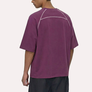 เสื้อยืดผู้ชายราคาถูก น้ำหนักเบา ทรงโอเวอร์ไซส์ สปอร์ต ทรงบ็อกซี่ แขนสั้น ระบายอากาศ แห้งเร็ว รับผลิตแบบ OEM ODM เสื้อยืดสตรีทแวร์ - Product Image 2