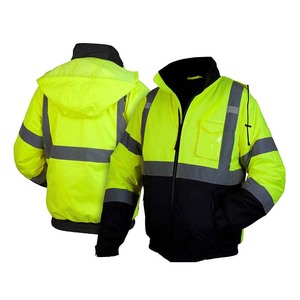 OEM Men's Hi Vis High Visibility Softshell <b>Work</b> <b>Jackets</b> Custom Logo Waterproof <b>Construction</b> Security Reflective Safety Clothing - Product Image 1