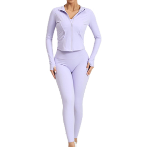 High Quality <b>3</b> Piece Women Gym Fitness Sports Suit Sleeveless Jacket Leggings Breathable Quick-drying Eco-Friendly Yoga Sets - Product Image 1