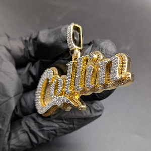 จี้ชื่อสั่งทำแบบ Iced Out เงินแท้ 925 ประดับโมอิสซาไนต์ สไตล์ฮิปฮอป หรูหรา ชุบโรเดียม แฟชั่นทันสมัย ใส่ได้ทั้งชายและหญิง - Product Image 4