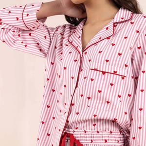 Ensemble de Nuit 2 Pièces Respirant 100% Coton pour Femme, Nouveau Design Romantique, Taille Élastique, Vêtement de Nuit d'Été, Vente en Gros, Fabriqué en Chine - Product Image 3