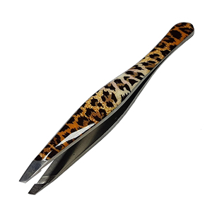 Ensemble de pinces à épiler pour cils et sourcils en acier inoxydable de haute qualité, usage professionnel, meilleur prix, avec étui en cuir - Product Image 6