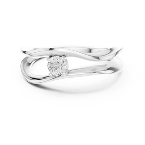 Anillo de Diamante Solitario de Corte Redondo Personalizado al por Mayor, Oro Fino de 14k y 18k, Platino Premium, Engaste de Collet, Anillo de Piedras Preciosas Reales para Mujer - Product Image 1
