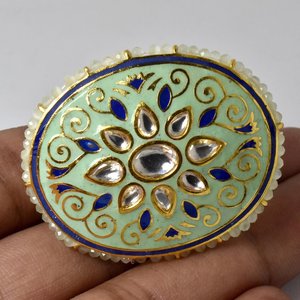 Meenakari Kundan <b>Statement</b> <b>Ring</b> Adjustable Indian Bridal <b>Ring</b> Traditional Wedding Engagement Jewelry Party - Product Image 4
