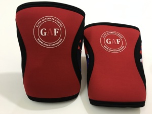 Manchon de jambe personnalisé GAF en nylon et coton, support de genou pour hommes et femmes, rembourré 5mm 7mm, tricoté, compression, antidérapant, professionnel pour l'haltérophilie - Product Image 6