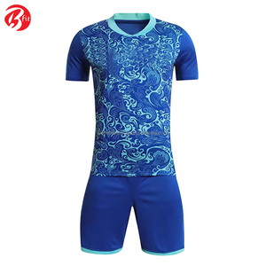 เสื้อฟุตบอลสำหรับผู้ใหญ่เสื้อฝึกสีฟ้าเสื้อฟุตบอลสไตล์ที่ดีที่สุด - Product Image 2