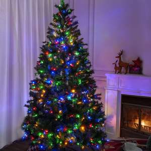 7FT Christmas Tree with 450 Multicolor <b>LED</b> <b>Lights</b> and 11-Function <b>Control</b> PVC Premium Christmas <b>Lights</b> - Product Image 3