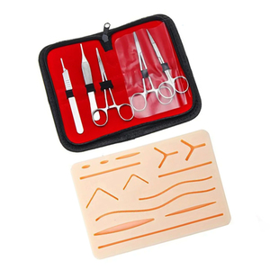 Large Silicone Pad 14 Pre-Cut Wounds <b>Suture</b> Practice <b>Kit</b> for Medical Students for Orthopedic Surgical Instruments ENT Hospitals - Product Image 5