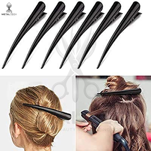 Factory Direct Professional Hair Sectioning <b>Clamps</b> Stainless Steel Black Solid <b>Clips</b> Salon Hair Styling Tools Grip Hairpins - Product Image 3