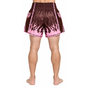 Pantalones Cortos de Muay Thai de Satén 100% Poliéster, Logotipos Personalizados, Diseños OEM, Impresión por Sublimación, Bordado, Hechos en Pakistán - Product Image 4