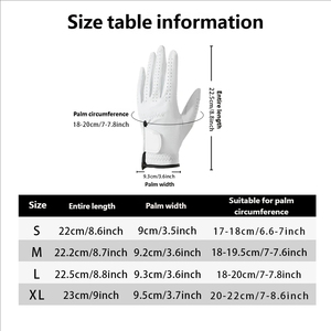 <b>Men</b> Genuine <b>Leather</b> Golf <b>Glove</b> Non Slip Pull On Outdoor Golfing <b>Glove</b> - Product Image 5