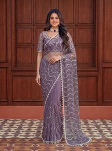 Premium Sequin Embroidered Organza Summer Reversible Wrinkle-Free Dupatta for Women Designer Ethnic Wedding Party Wear Fancy <b>Net</b> - Product Image 3