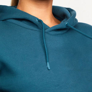 Ensemble de survêtement streetwear personnalisé pour femme 2026 – Ensemble crop respirant 100 % coton avec pantalon taille haute extensible dans les quatre sens pour le yoga et le sport - Product Image 5