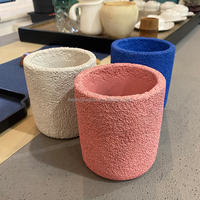 Illusionniste Pots de bougie en cire de soja en béton vide Impression d'illusion d'optique Bougies de cire de soja parfumées qui changent de couleur lorsqu'elles sont allumées