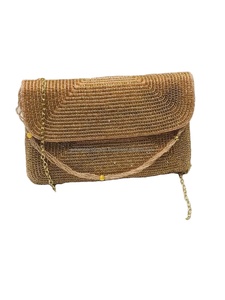 Pochette de soirée de créateur faite à la main pour dames Pochettes exclusives de mariage ethnique Motif de pierre Essentiels de mariage de mariée - Product Image 5