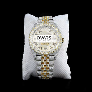 Precision Crafted Quartz Movement Luxury Diamond Wristwatch D Color VVS1 Moissanite Sapphire Crystal Alloy Premium - Product Image 3