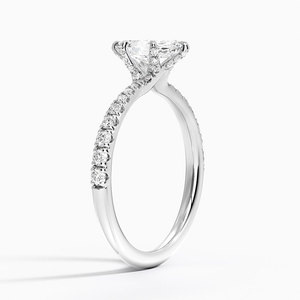 SOJ <b>Ring</b> 02 Marquise Cut 925 <b>Silver</b> Rhodium Plated 36 Side <b>Stone</b> Prong Set Solitaire Engagement GRA Certified 2ct Moissanite - Product Image 2