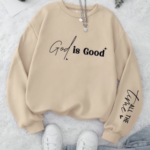 เสื้อสเวตเชิ้ตคอกลมผู้หญิง ผ้าฝ้ายผสม ลายพิมพ์สัตว์ ปักลายเจอร์ซีย์ ทรงปกติ ฤดูใบไม้ร่วง ลำลอง แขนยาว - Product Image 1
