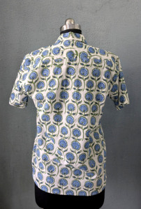 เสื้อเชิ้ตแขนสั้นลายดอกไม้ผ้าฝ้ายสำหรับผู้ชาย ปกคอปกติ ติดกระดุมเม็ดเดียว สไตล์ลำลอง ระบายอากาศได้ดี เหมาะสำหรับฤดูร้อน - Product Image 5