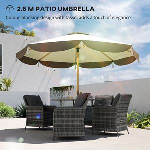 Ombrellone da Giardino 9FT UPF 50+ con 8 Stecche Ventilate per Cortile e Parco - Product Image 4