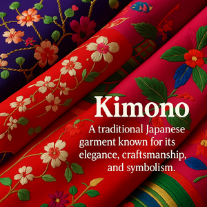 Pochette en tissu de kimono ouvert en soie tendance - Product Image 5