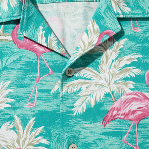 Camisa Hawaiana Casual para Hombre, Satinada, con Estampado Floral de Palmeras, Manga Corta, con Botones, para Playa, Anti-Pilling - Product Image 2