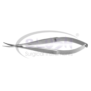 Ciseaux courbés Westcott, instrument chirurgical ophtalmique, outil microchirurgical oculaire en acier inoxydable, haute précision, par Blush Surgical - Product Image 2