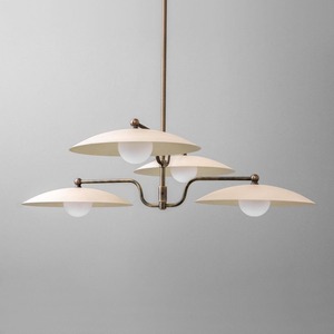 Plafonnier minimaliste en métal avec trois abat-jour circulaires pour luminaires d'intérieur - Product Image 5