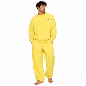 Traje de lana extragrande para hombre, hecho de tela de lana gruesa, de corte holgado y cómodo, tacto suave y cálida sensación acogedora para estar en casa o viajar. - Product Image 1