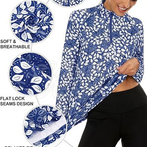 Camiseta Deportiva de Manga Larga para Mujer, Duradera, Transpirable, Ligera, con Logotipo Frontal, Cómoda para Rutinas Activas - Product Image 6