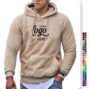 Sudadera con capucha de forro polar Sherpa para hombre, con cremallera completa, diseño de bloques de color, con parches de logotipo bordados personalizados y máscara facial integrada - Product Image 1