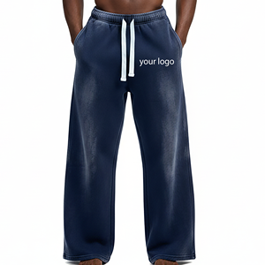 Pantalon de jogging en molleton 100 % coton, léger, respirant, séchage rapide, haute qualité, avec poches, personnalisé, délavé à l'acide, effet soleil éclairé, vente en gros - Product Image 1