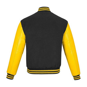 Veste de sport en molleton d'hiver de qualité supérieure pour homme, en laine et cuir, avec nom, numéro et logo personnalisés, col montant, taille XL - Product Image 3