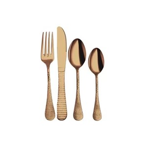 Ensemble de couverts en acier inoxydable très demandé avec des poignées texturées en forme de feuille ajoute une touche de sophistication à votre table à manger instantanément. - Product Image 2