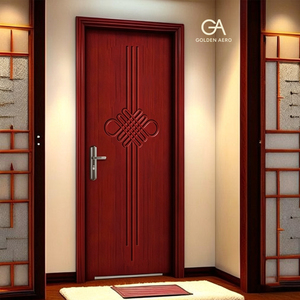 Puerta Interior de Madera Sólida Golden Aero con Diseño de Nudo Chino, Entrada Manual, Superficie Acabada GA-27L - Product Image 1