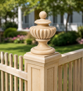 Solid Wood Fence and Stair <b>Post</b> Topper Decorative Newel Finial Maple Wood <b>Post</b> Cap Custom Sizes - Product Image 4