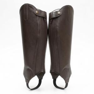 Custom Genuine Leather <b>Half</b> <b>Chaps</b> Wholesale Equestrian Horse Riding Gaiters Durable Cowhide Riding <b>Chaps</b> LHC-0002 - Product Image 1