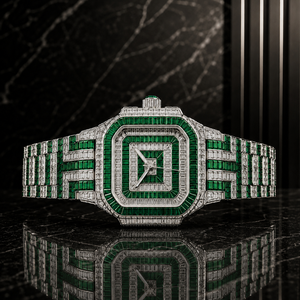 Montre de luxe en acier inoxydable à mouvement automatique, sertie de diamants Moissanite D-VVS, style Hip Hop Bling, très demandée - Product Image 4