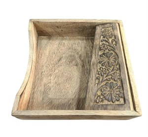 Boîte à mouchoirs en bois gravée de luxe pour la maison, le bureau et la voiture, distributeur de serviettes élégant pour une décoration intérieure esthétique - Product Image 4