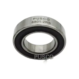 PUSCO marka 6801 çift kauçuk conta 6801-deep sabit bilyalı rulman yüksek hassasiyetli çin rulman 6001 6201 6301 6801 6901ZZ RS