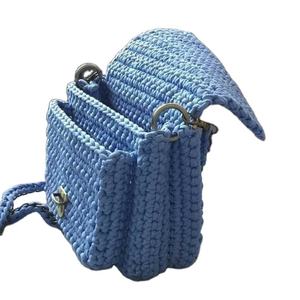 Sacs en crochet multicolores ronds personnalisables Aspect élégant Fil de t-shirt en coton Sacs en crochet élégants faits à la main pour le shopping - Product Image 6